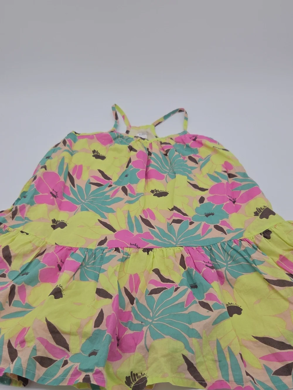 GAP Girls Floral Tank Dress in Yellow, Pink, Teal